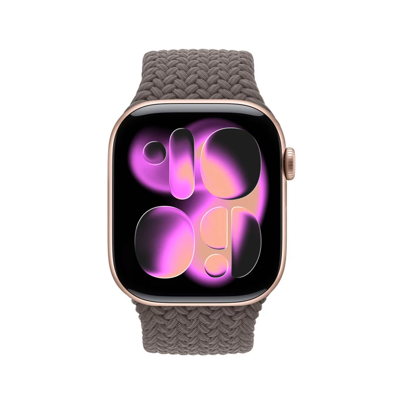 Crong Wave Band bracelete de nylon entrançado para Apple Watch 38/40/41/42 mm castanho