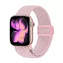 Crong Wave Band Solo Loop de nylon entrançado para Apple Watch 38/40/41/42 mm rosa