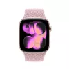 Crong Wave Band Solo Loop de nylon entrançado para Apple Watch 38/40/41/42 mm rosa