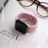 Crong Wave Band Solo Loop de nylon entrançado para Apple Watch 38/40/41/42 mm rosa