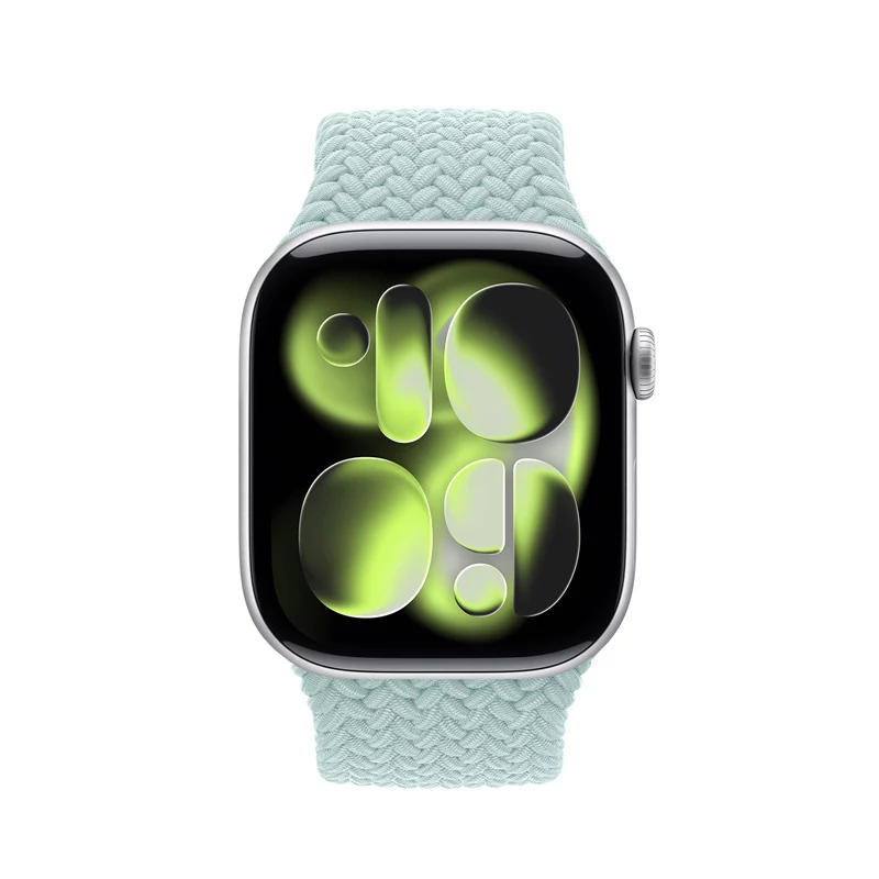 Crong Wave Band bracelete de tecido entrançado para Apple Watch 38/40/41/42 mm (menta)