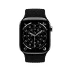 Crong Wave Band bracelete de nylon entrançado para Apple Watch 44/45/46/49 mm (preto)