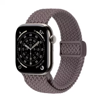 Crong Wave Band - bracelete entrançado para Apple Watch 44/45/46/49 mm (castanho)