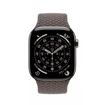 Crong Wave Band - bracelete entrançado para Apple Watch 44/45/46/49 mm (castanho)