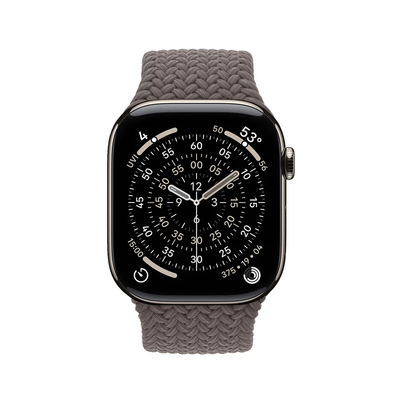 Crong Wave Band - bracelete entrançado para Apple Watch 44/45/46/49 mm (castanho)