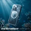 Crong Seal Cover capa impermeável IP68 para iPhone 16 Pro (Marine)