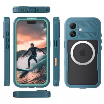 Crong Seal Cover capa impermeável IP68 para Apple iPhone 17 - azul-marinho