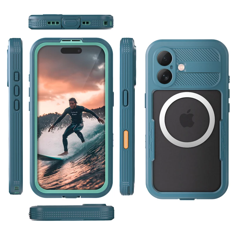 Crong Seal Cover capa impermeável IP68 para Apple iPhone 17 - azul-marinho