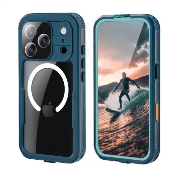 Crong Seal Cover capa impermeável IP68 para Apple iPhone 17 Pro (azul-marinho)