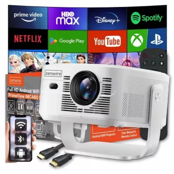 Zenwire PrimeView IMC460 Pro mini projetor portátil Android 14 WiFi