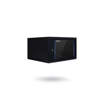 RACKTEL RL-4504WRE armário de parede 4U 600x450, preto, porta em vidro de segurança