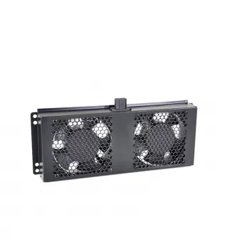 RACKTEL RL-WE602 Painel de ventoinhas para rack 19 polegadas 1U com 2 ventoinhas axiais, 230V AC, preto