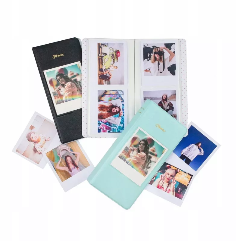 LOVEINSTANT Álbum de fotografias para 64 fotos, compatível com Fuji Instax Wide, Square, Polaroid 600, SX-70, Now, i-Type - branco