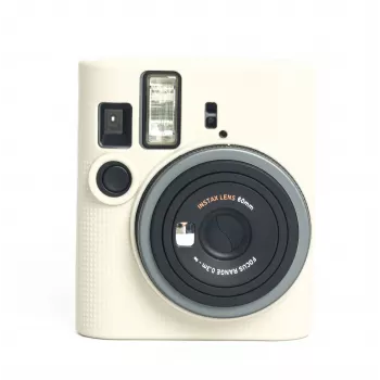 Capa de proteção em silicone LOVEINSTANT para Fujifilm Instax Mini 41 - Branco/Bege