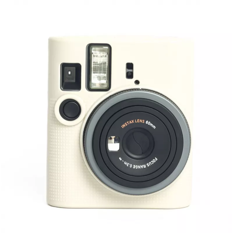Capa de proteção em silicone LOVEINSTANT para Fujifilm Instax Mini 41 - Branco/Bege