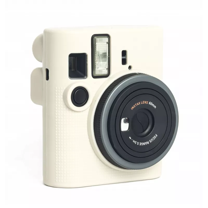 Capa de proteção em silicone LOVEINSTANT para Fujifilm Instax Mini 41 - Branco/Bege