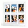 LOVEINSTANT porta-fotografias para 6 fotografias, compatível com Fujifilm Instax Mini / Xiaomi / Polaroid / Canon / HP / Kodak - zinco / transparente