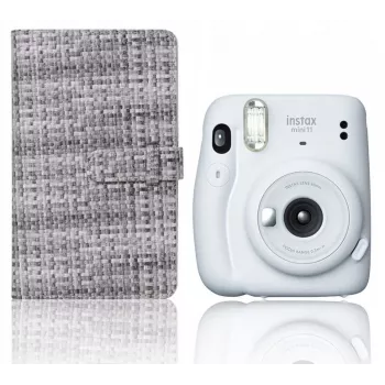 LOVEINSTANT álbum de fotografias para Fuji Instax Mini 96 fotografias - capa de couro PU preto, 48 páginas, 2 fotografias por página - compatível com Instax Mini 40, 12, 11, 10, 9, 8, Evo, Liplay, Link