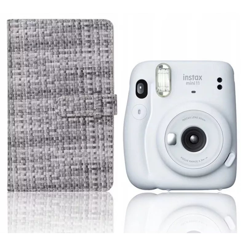 LOVEINSTANT álbum de fotografias para Fuji Instax Mini 96 fotografias - capa de couro PU preto, 48 páginas, 2 fotografias por página - compatível com Instax Mini 40, 12, 11, 10, 9, 8, Evo, Liplay, Link