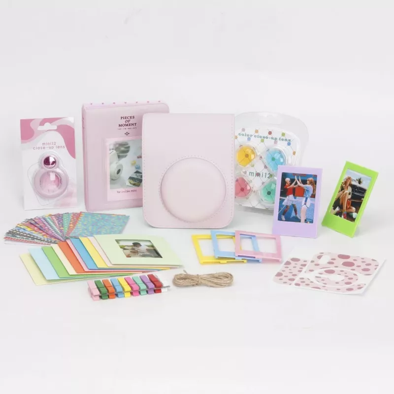 LOVEINSTANT conjunto de acessórios 8 em 1 para Fujifilm Instax Mini 12 - rosa