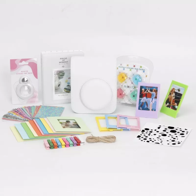 LOVEINSTANT conjunto de acessórios 8 em 1 para Fujifilm Instax Mini 12 - branco