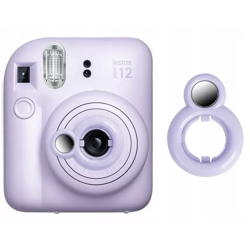 LoveInstant espelho de encaixe para Fuji Fujifilm Instax Mini 12 lilás