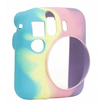 LOVEINSTANT capa protetora de silicone para Fujifilm Instax Mini 12 - arco-íris