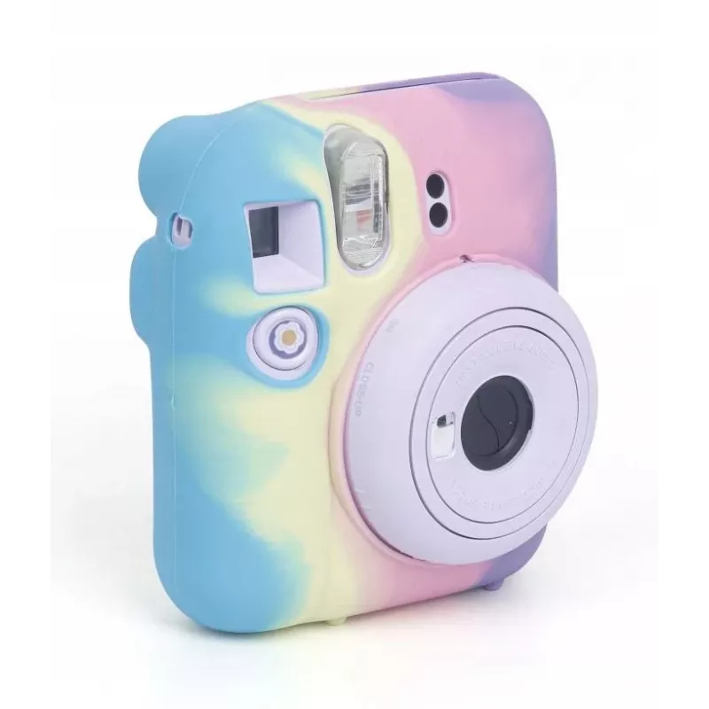 LOVEINSTANT capa protetora de silicone para Fujifilm Instax Mini 12 - arco-íris