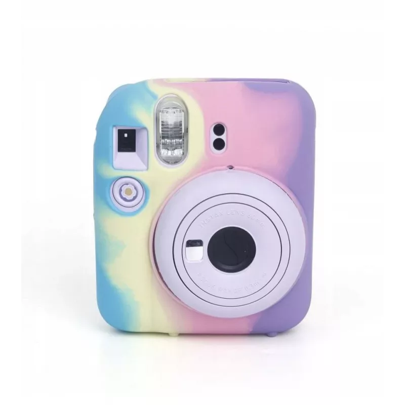LOVEINSTANT capa protetora de silicone para Fujifilm Instax Mini 12 - arco-íris