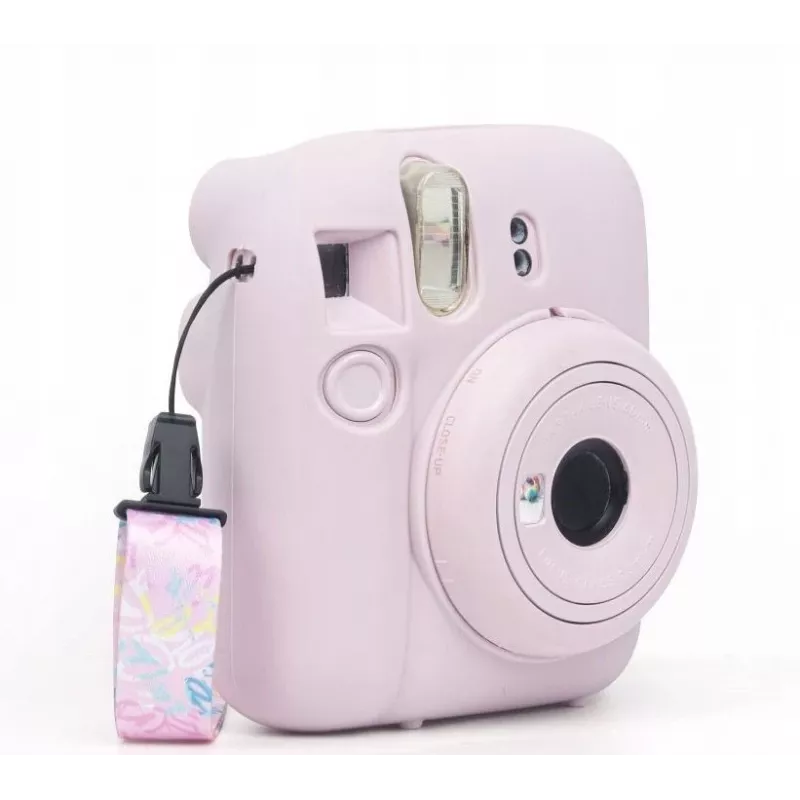 LOVEINSTANT capa protetora de silicone para Fujifilm Instax Mini 12 - rosa