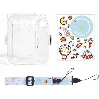 LOVEINSTANT capa para Fujifilm Instax Mini 12 + autocolantes / Escape from Earth