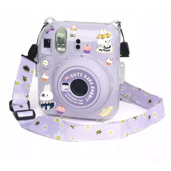 LOVEINSTANT capa para Fujifilm Instax Mini 12 - design Sweet Rabbit com autocolantes