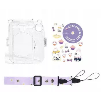 LOVEINSTANT capa para Fujifilm Instax Mini 12 - design Sweet Rabbit com autocolantes