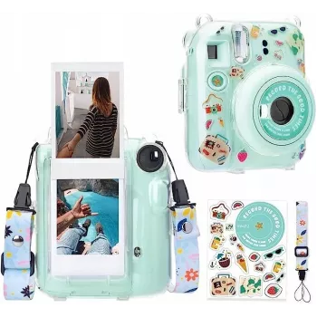 LOVEINSTANT capa para Fujifilm Instax Mini 12 com autocolantes / Holiday Time