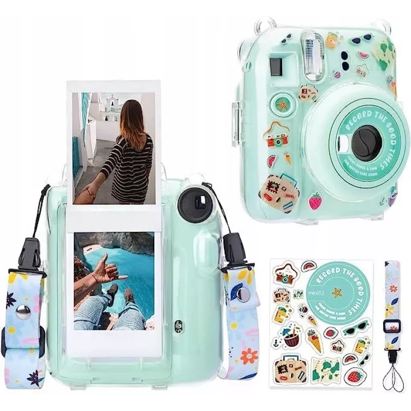 LOVEINSTANT capa para Fujifilm Instax Mini 12 com autocolantes / Holiday Time