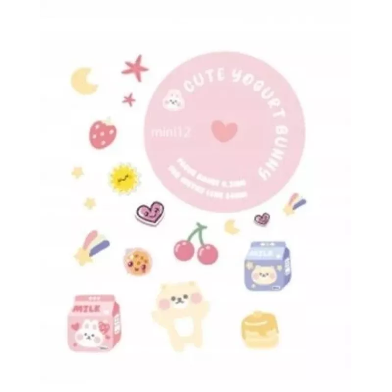 LOVEINSTANT capa para Fujifilm Instax Mini 12 com autocolantes - Yogurt Rabbit