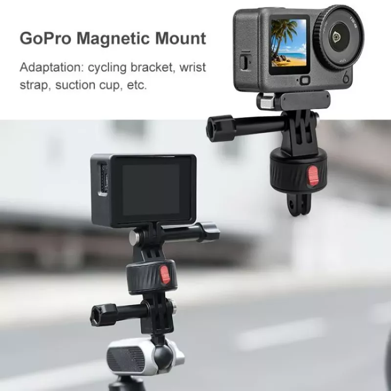 Suporte magnético de libertação rápida PULUZ para GoPro Hero 11 10 9 8 7 6 5 4 / SJCAM / Xiaomi / DJI - PU706b