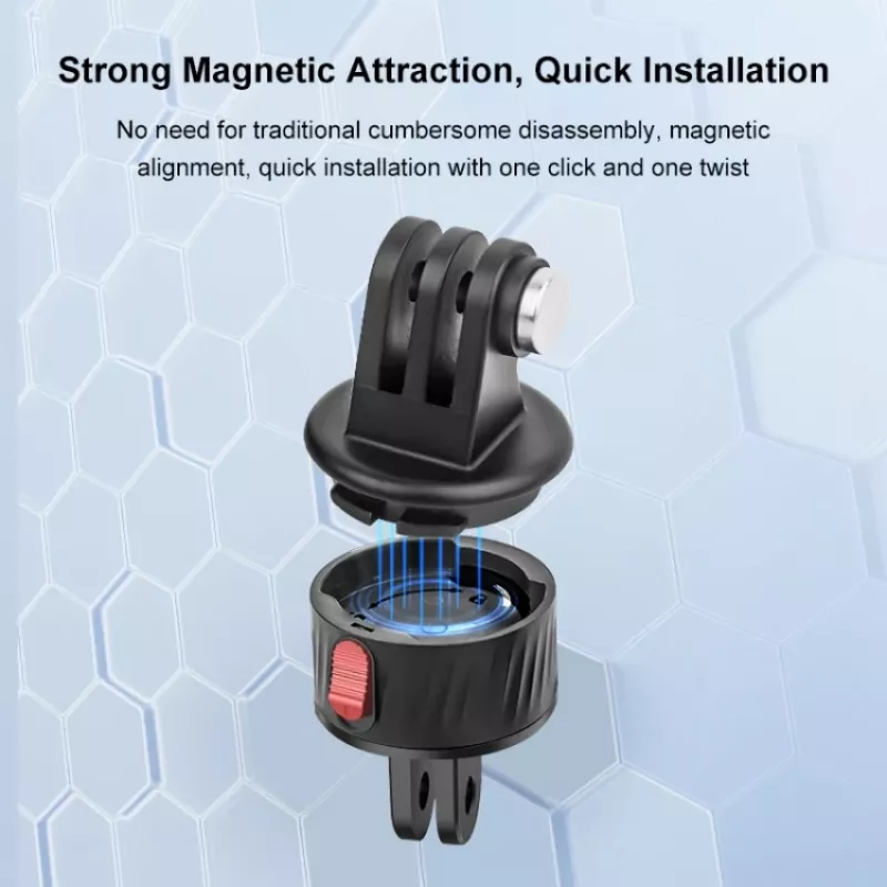 Suporte magnético de libertação rápida PULUZ para GoPro Hero 11 10 9 8 7 6 5 4 / SJCAM / Xiaomi / DJI - PU706b