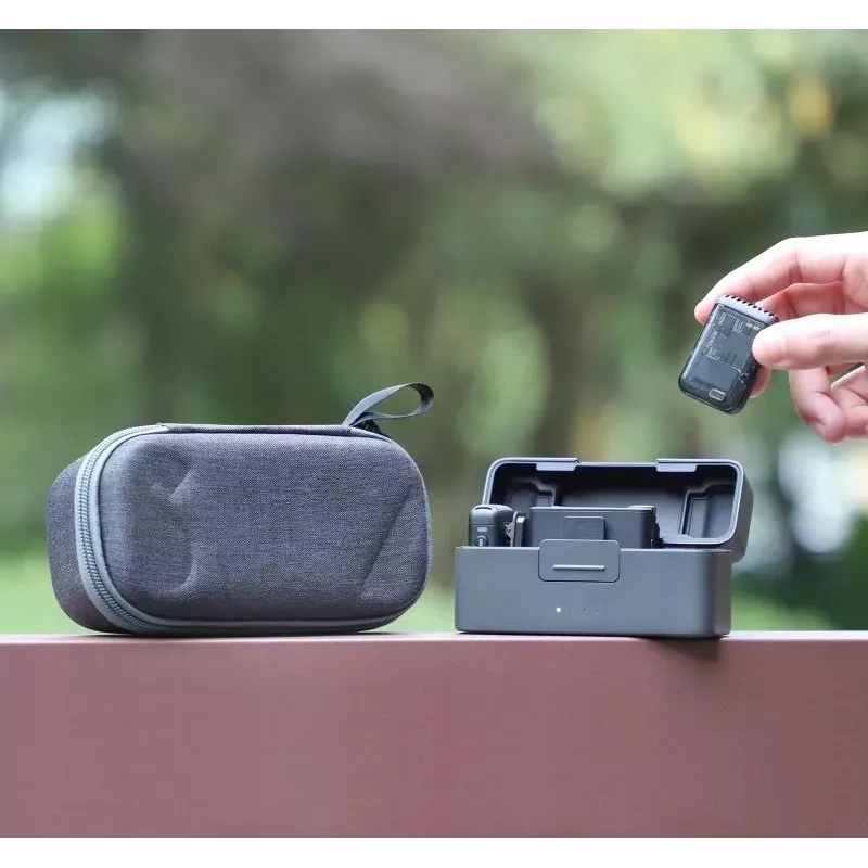 Estojo rígido protetor SUNNYLIFE para DJI Mic 2 / Mic 1 - concha EVA, Preto