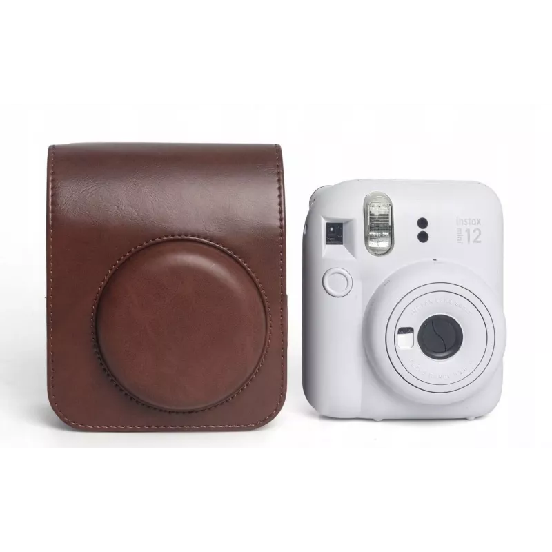 Bolsa de ombro protetora LOVEINSTANT para Fujifilm Instax Mini 12 - Castanho