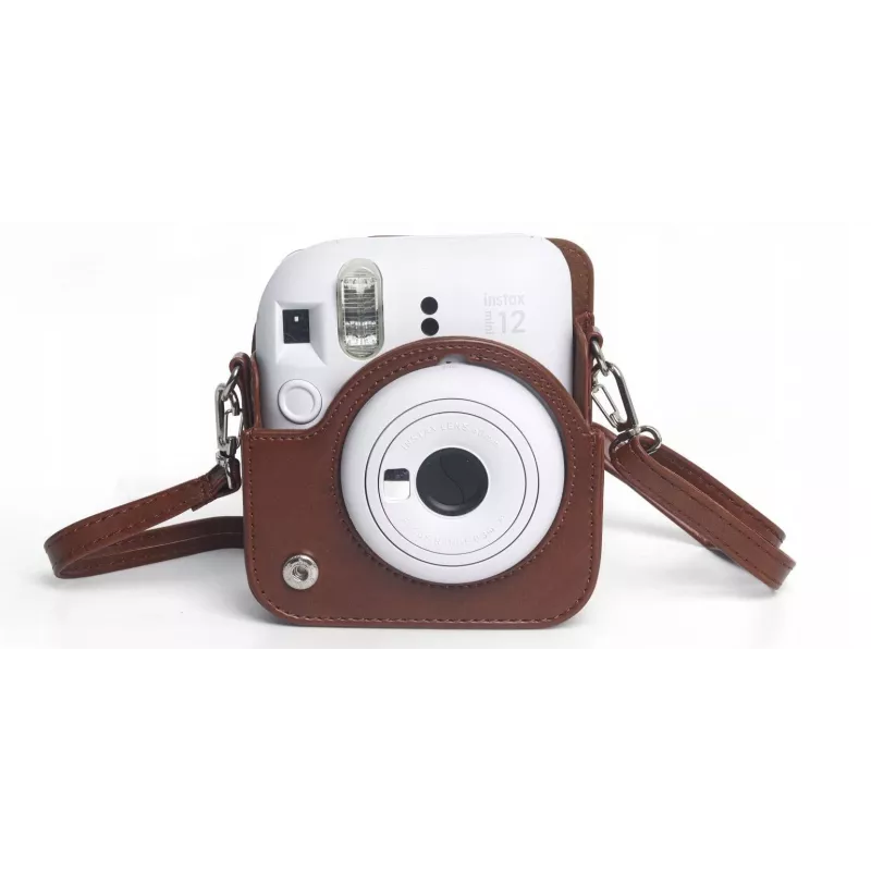 Bolsa de ombro protetora LOVEINSTANT para Fujifilm Instax Mini 12 - Castanho