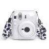 Capa LOVEINSTANT para Fujifilm Instax Mini 12 - Cow Print Glitter com autocolantes e bolsa para fotos