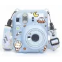 Capa protetora LOVEINSTANT para Fujifilm Instax Mini 12 - Escape From Earth, Azul Glitter com autocolantes e bolsa para fotos
