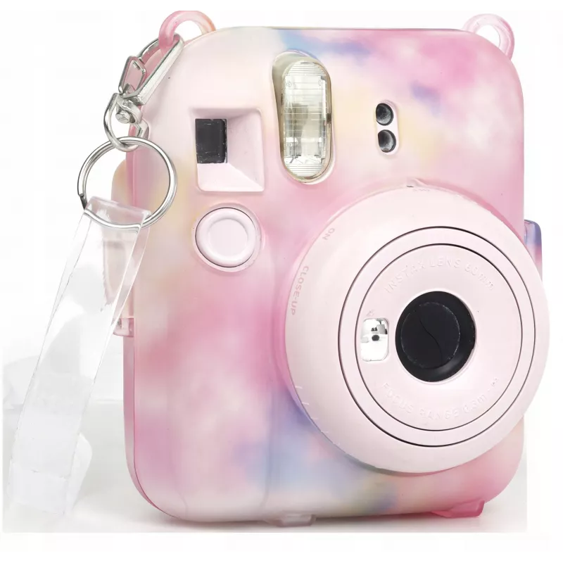 Capa protetora LOVEINSTANT para Fujifilm Instax Mini 12 com bolsa para fotos, Multicolor escuro