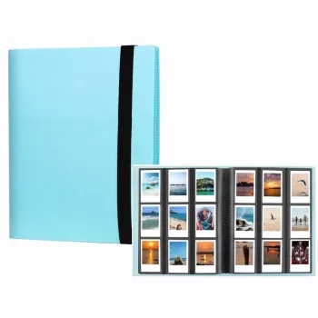 Álbum de fotografias LOVEINSTANT para 360 fotos compatível com Fujifilm Instax Mini, Xiaomi, Polaroid, Canon, HP, Kodak - Azul