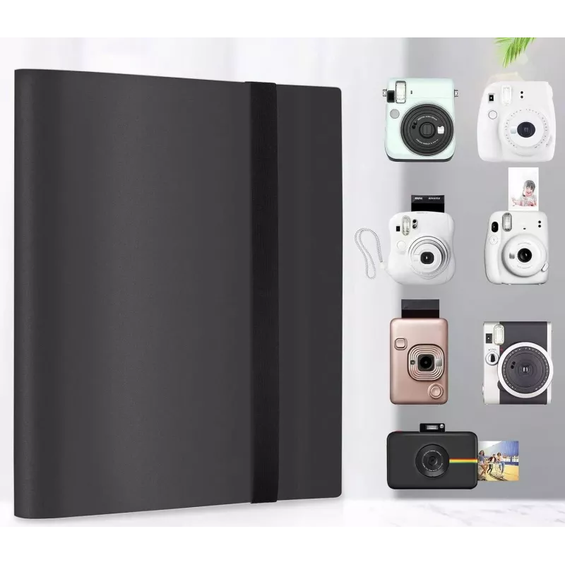 Álbum de fotografias LOVEINSTANT 432 fotos para Fujifilm Instax Mini / Xiaomi / Polaroid / Canon / HP / Kodak, Preto