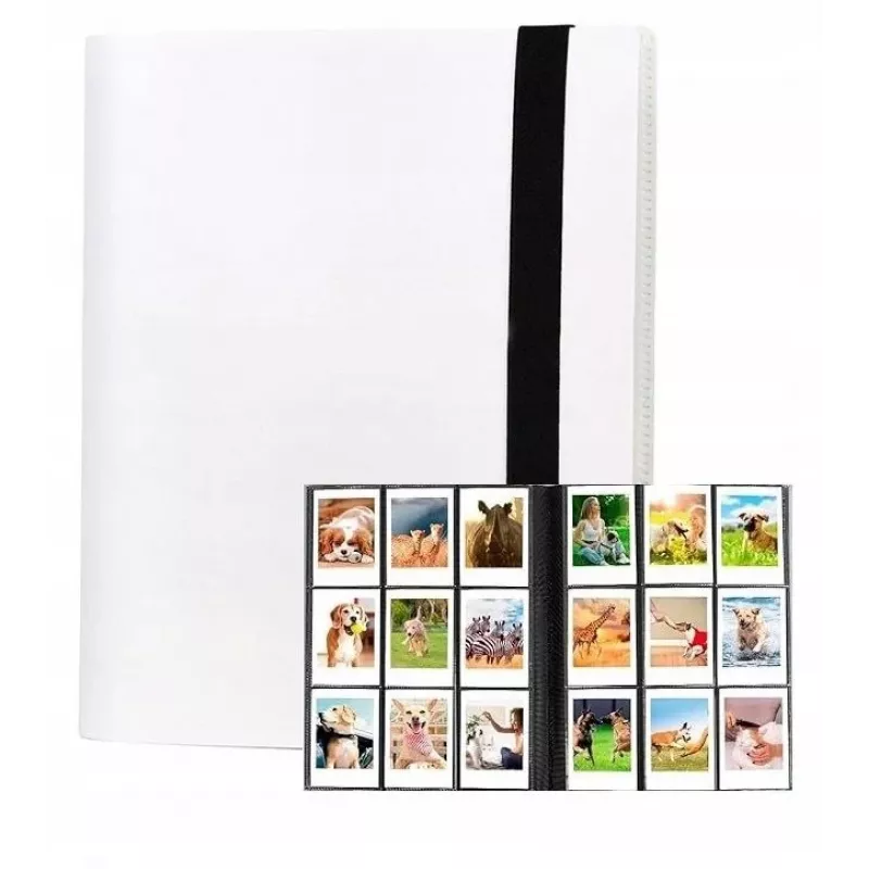 Álbum de fotografias LOVEINSTANT para 360 fotos compatível com Fujifilm Instax Mini / Xiaomi / Polaroid / Canon / HP / Kodak, Branco