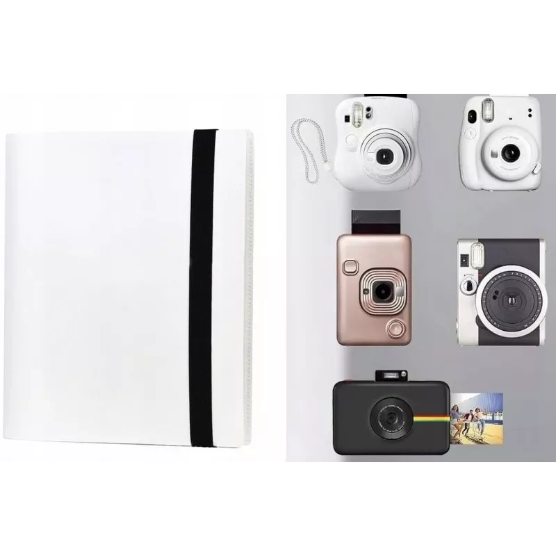 Álbum de fotografias LOVEINSTANT para 360 fotos compatível com Fujifilm Instax Mini / Xiaomi / Polaroid / Canon / HP / Kodak, Branco