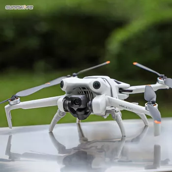 Extensões de Trem de Aterragem SUNNYLIFE para DJI Mini 4 Pro - Elevação de 30 mm, Encaixe Rápido, Almofadas Antiderrapantes (Cinzento) N4P-LG700