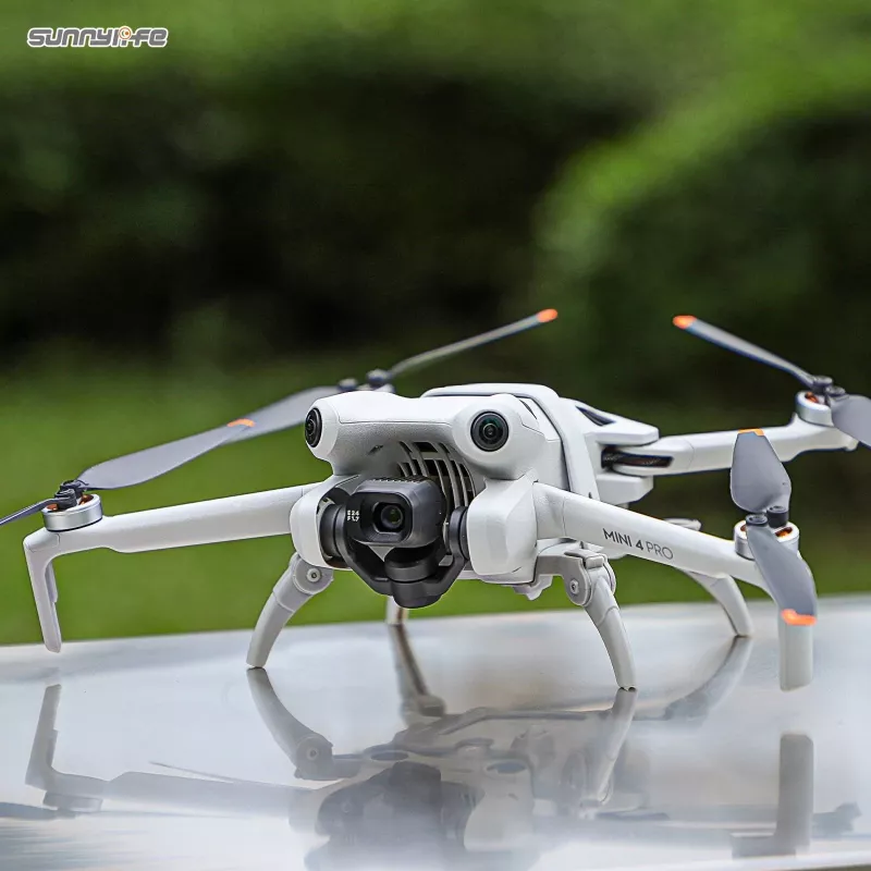 Extensões de Trem de Aterragem SUNNYLIFE para DJI Mini 4 Pro - Elevação de 30 mm, Encaixe Rápido, Almofadas Antiderrapantes (Cinzento) N4P-LG700